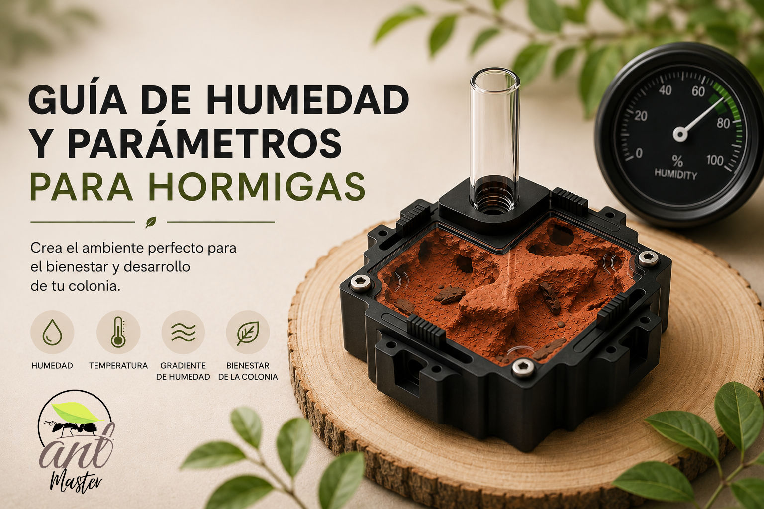 Guía de humedad y parámetros para tu hormiguero AntMaster