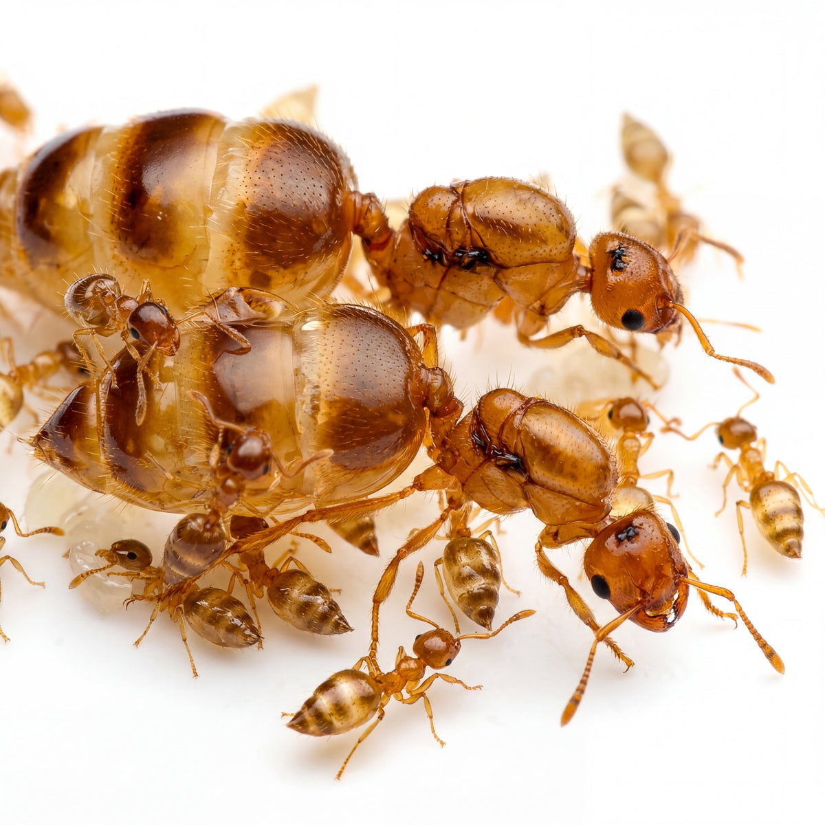 Crematogaster biroi, hormiga acróbata tropical con abdomen en forma de corazón