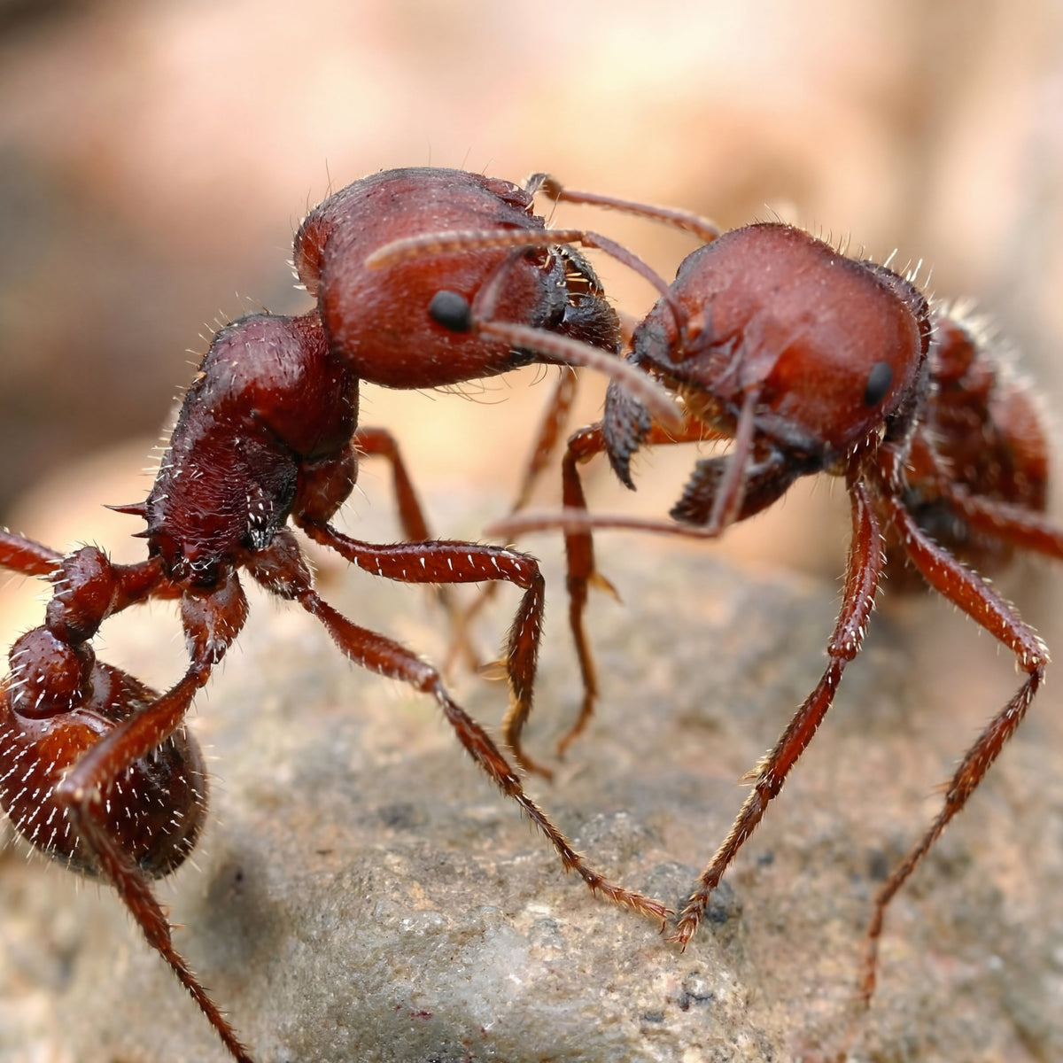 Pogonomyrmex barbatus, hormiga cosechadora roja del desierto americano