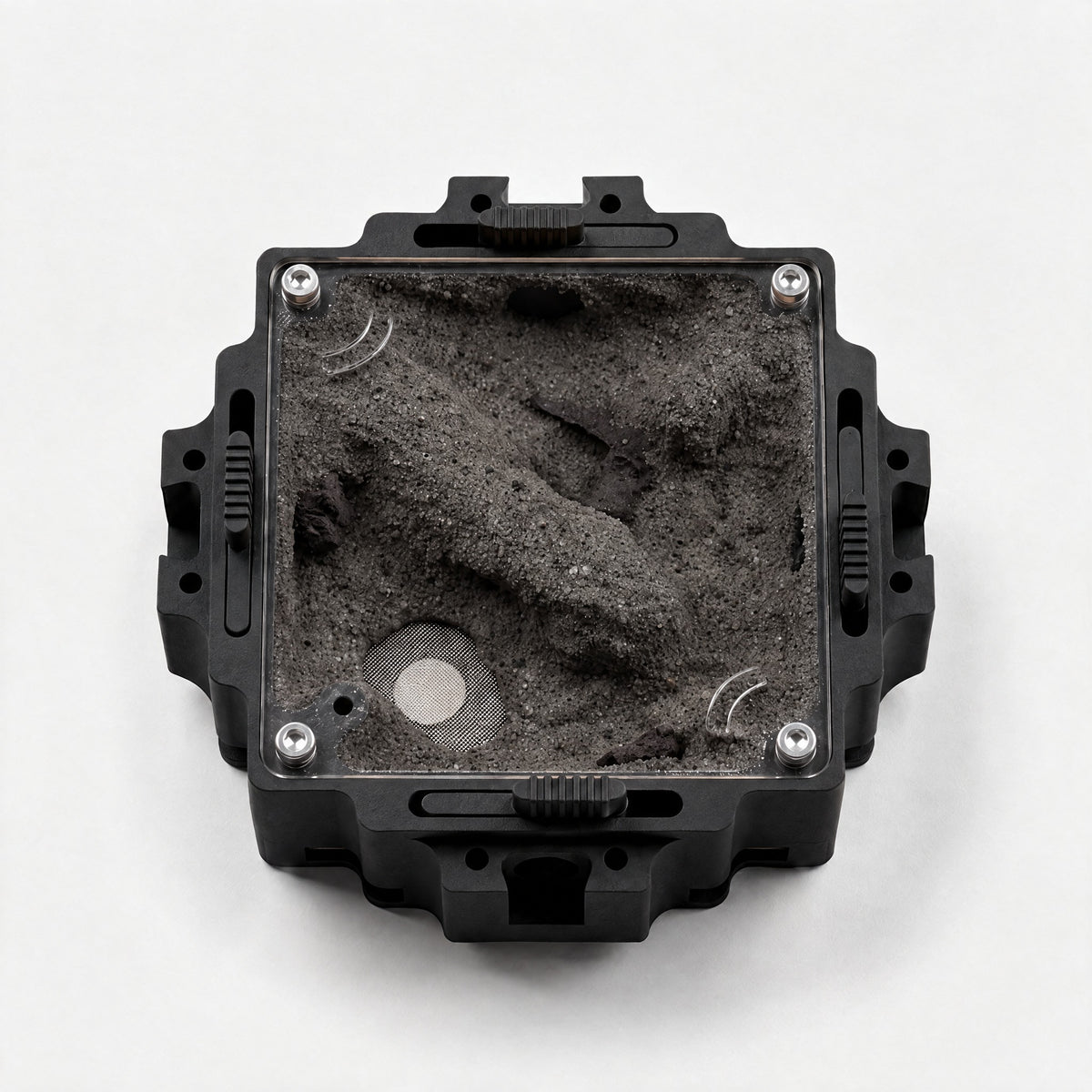 Hormiguero Terra M por Evaporación con yeso Sandust Black