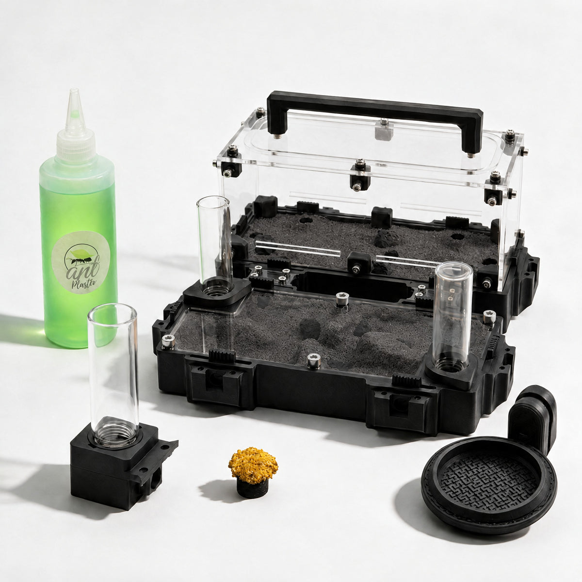 Kit Hormiguero Terra L V2 con yeso Sandust Black